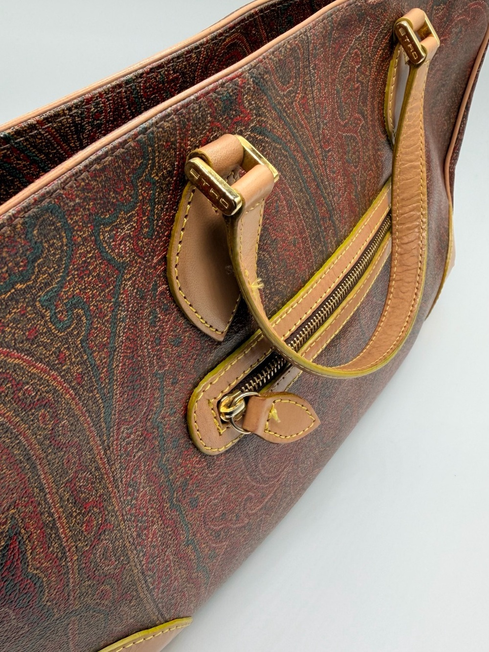 Etro Milano Paisley Coated Canvas Tote 👜 - Picture 17 of 17